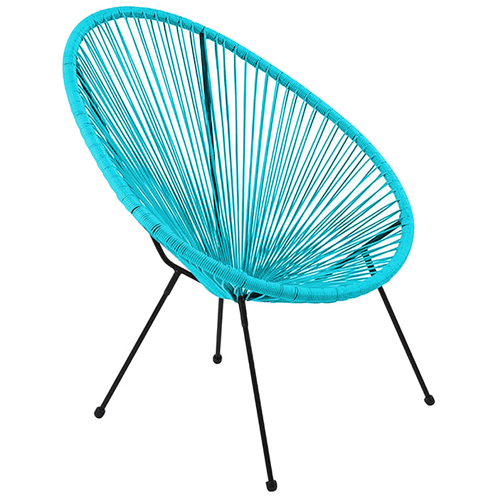 Rattan Egg Chair - Blue