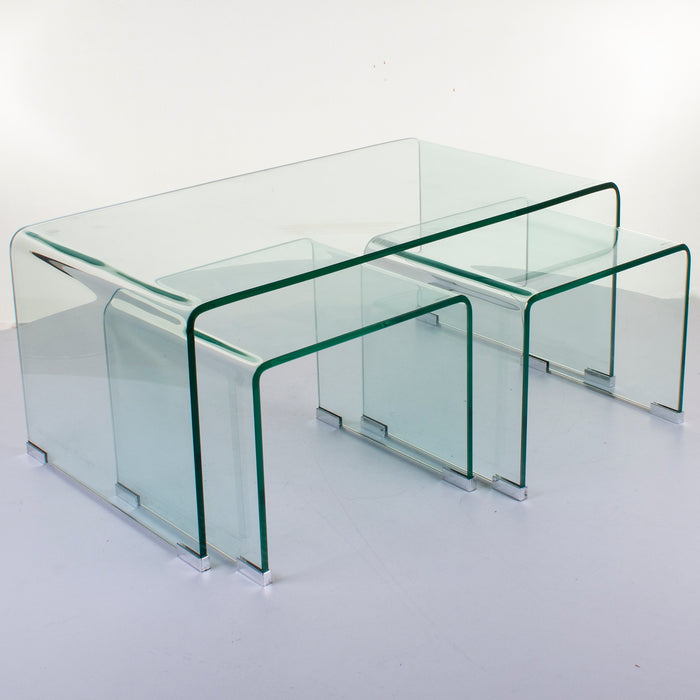 3PC Odene Glass Table Set