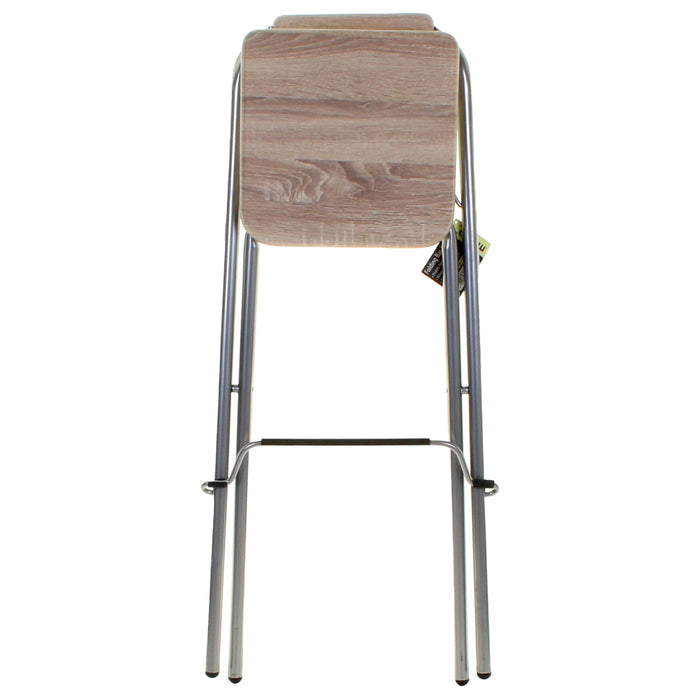 Folding Bar Stool - Wood Effect