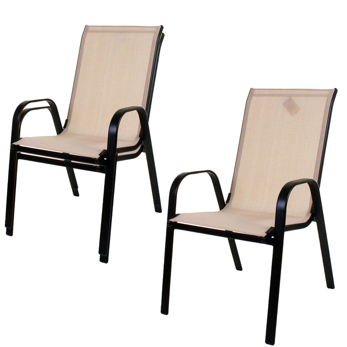 Cream Textoline Chair & Light Wood Folding Table Sets