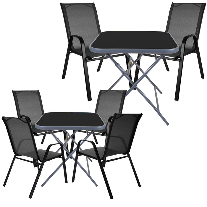 Grey Textoline Chair & Grey Square Folding Table Sets — JMart Warehouse