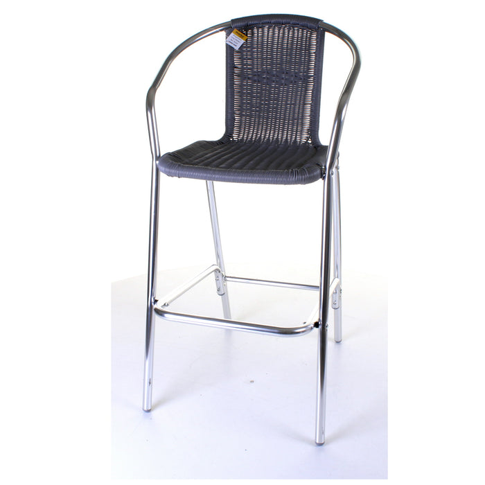 Kingstown Grey Rattan Bar Stool