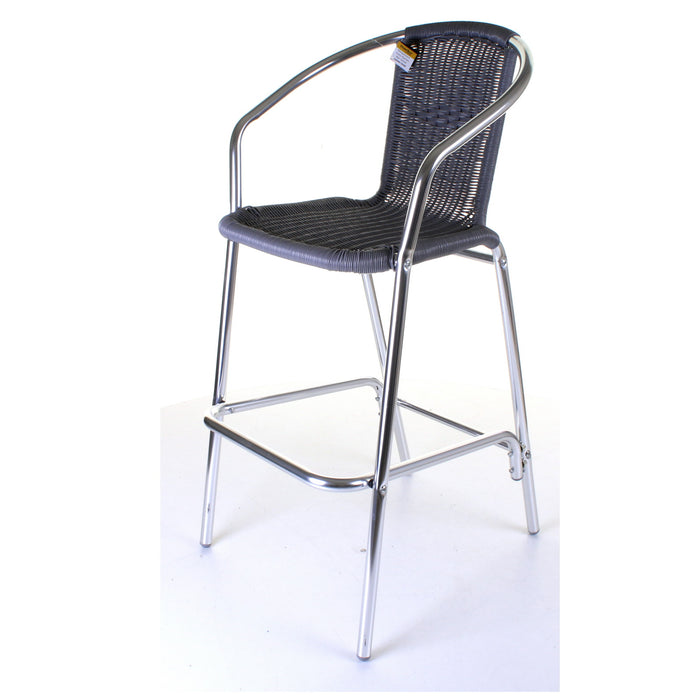 Kingstown Grey Rattan Bar Stool