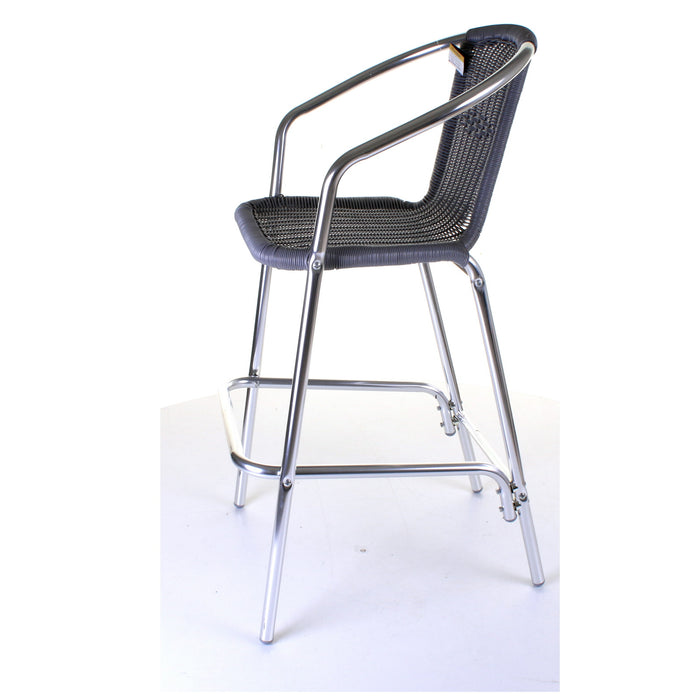 Kingstown Grey Rattan Bar Stool