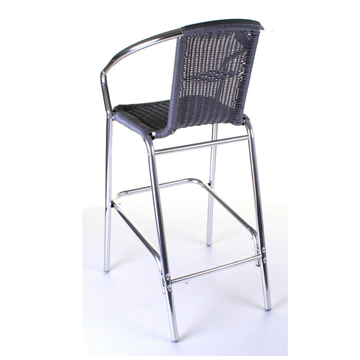 Kingstown Grey Rattan Bar Stool