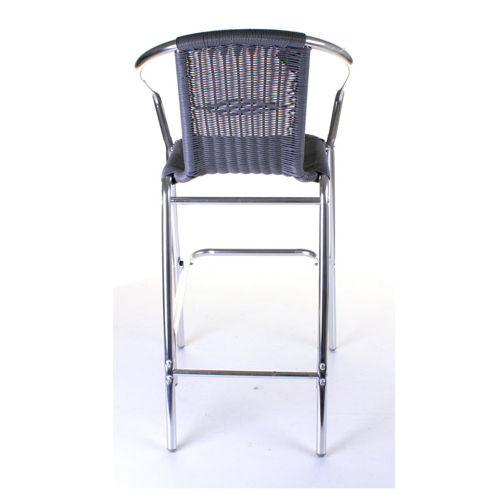 Kingstown Grey Rattan Bar Stool