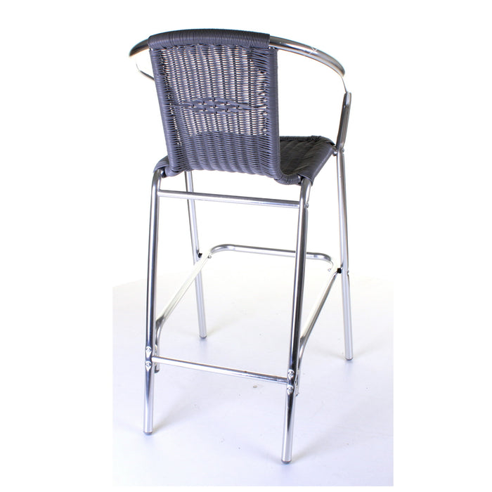 Kingstown Grey Rattan Bar Stool