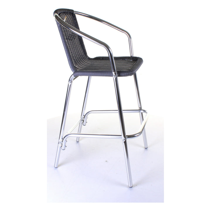 Kingstown Grey Rattan Bar Stool