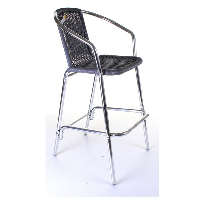 Kingstown Grey Rattan Bar Stool