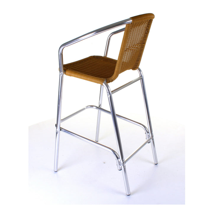 Kingstown Tan Rattan Bar Stool