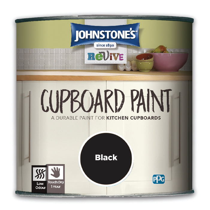 Johnstone's Cupboard Paint Black  750ml