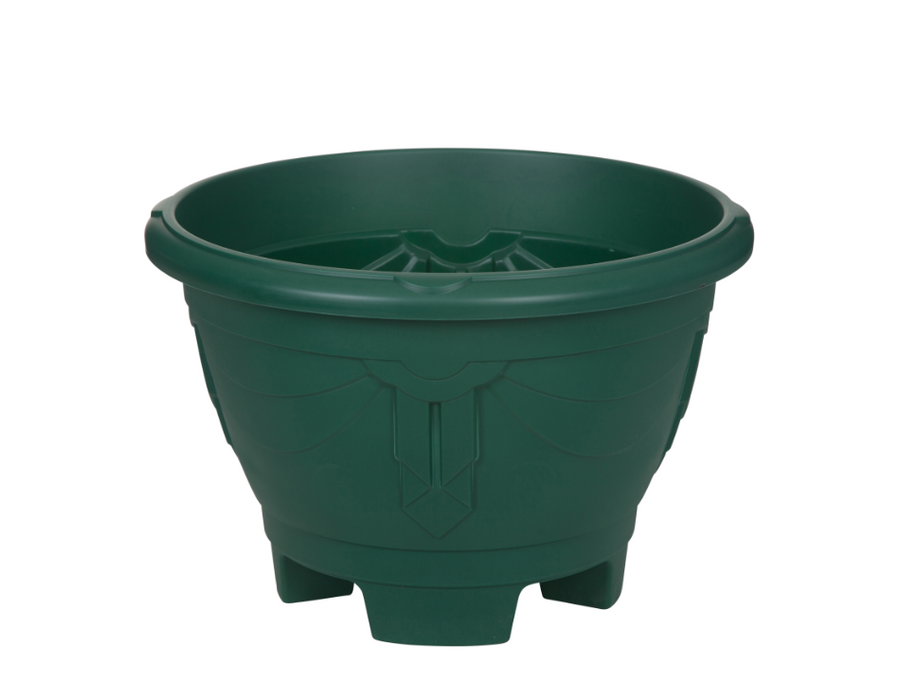 Venetian Round Planter with Legs Green