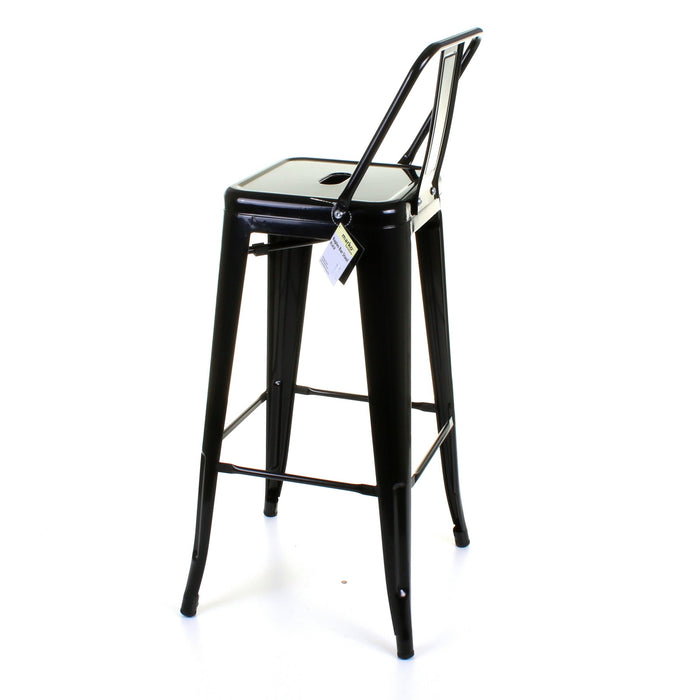 Tolix Style Naples Bar Stool - Black