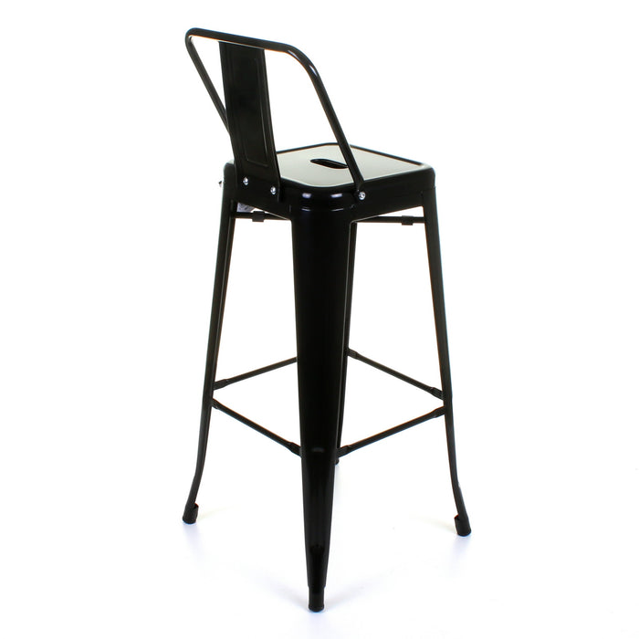 Tolix Style Naples Bar Stool - Black