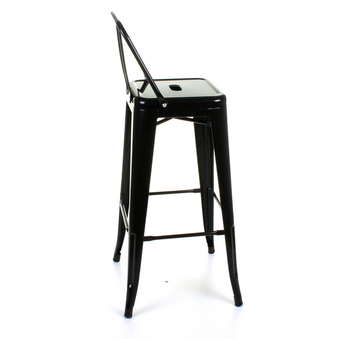 Tolix Style Naples Bar Stool - Black