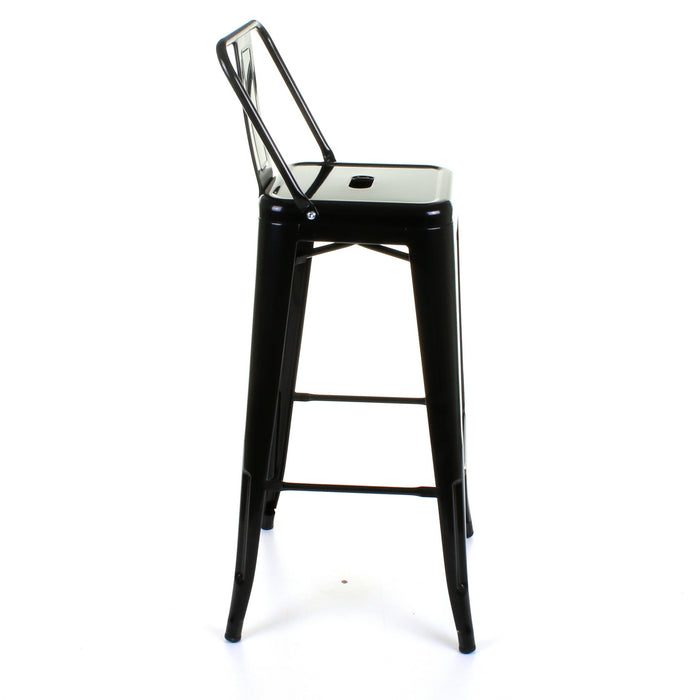 Tolix Style Naples Bar Stool - Black