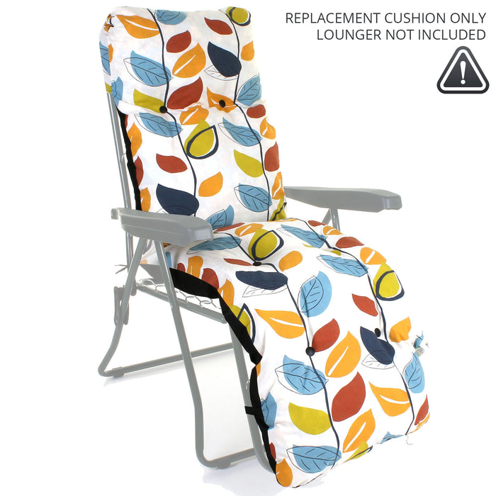 Sun Lounger CUSHION ONLY - Leaves