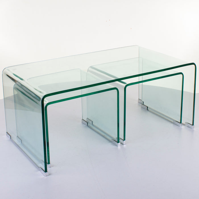 3PC Odene Glass Table Set