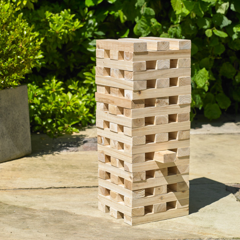 Hey! Play! Non-Traditional Giant Wooden Blocks Tower Stacking Game