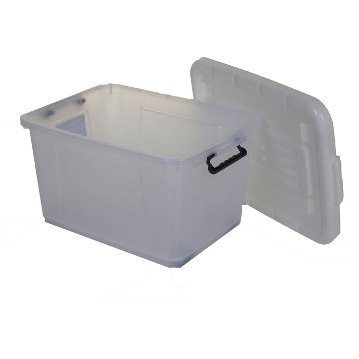 55L Plastic Storage Box - Black