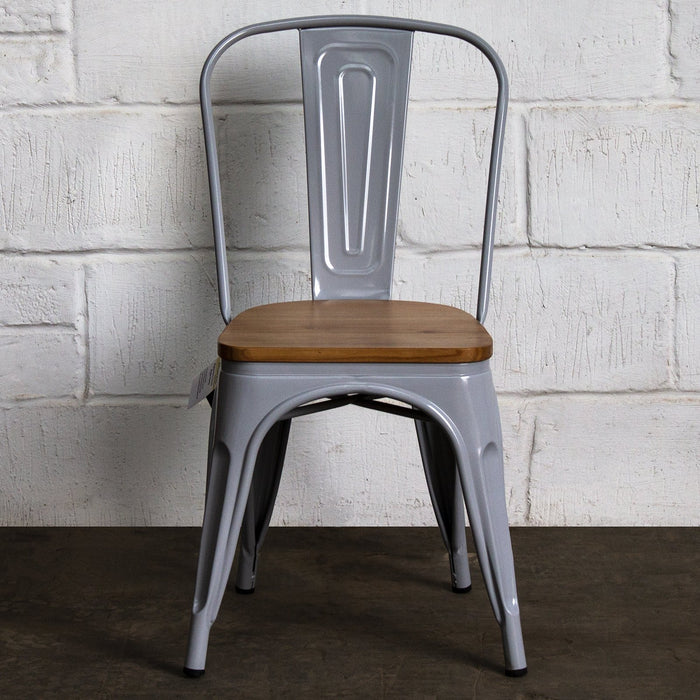 Tolix Style Palermo Chair - Pale Grey