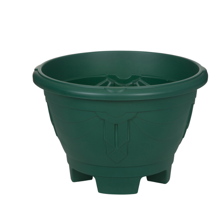 Venetian Round Planter with Legs Green