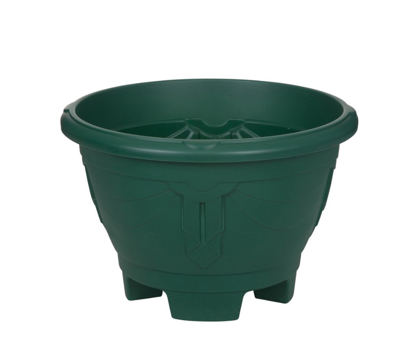 Venetian Round Planter with Legs Green