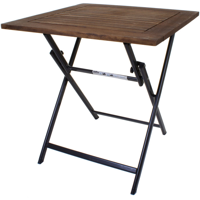 Grey Textoline Chair & Dark Wood Folding Table Sets — JMart Warehouse